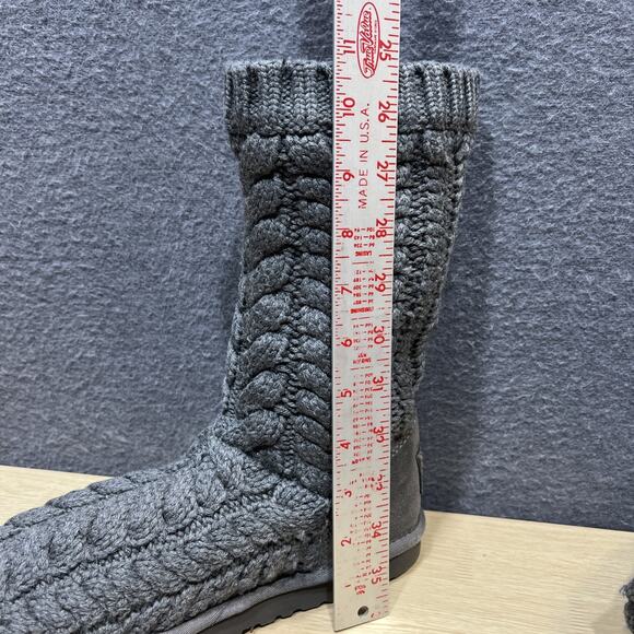 UGG Australia Tularosa Route Cable Knit Sweater Boots Gray Womens Size 6 - Picture 12 of 15